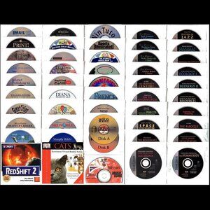 50 MISC CD-ROM LOT4 - PC Software CLEARANCE- NEW or LIKE NEW in Sleeves